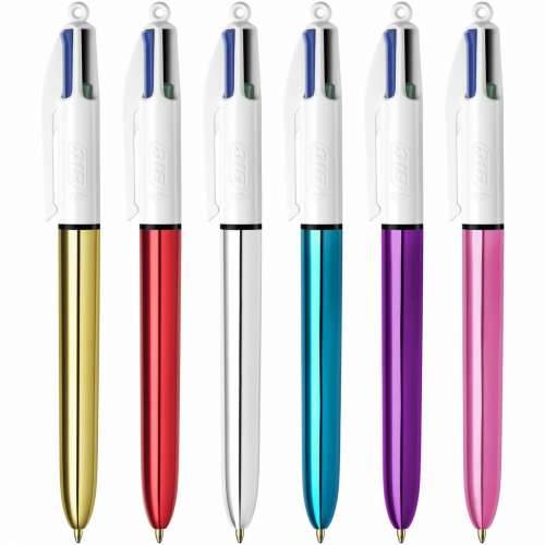Set Kemijskih Olovaka Bic Shine Silver Bijela Pisana (12 Dijelovi) Cijena