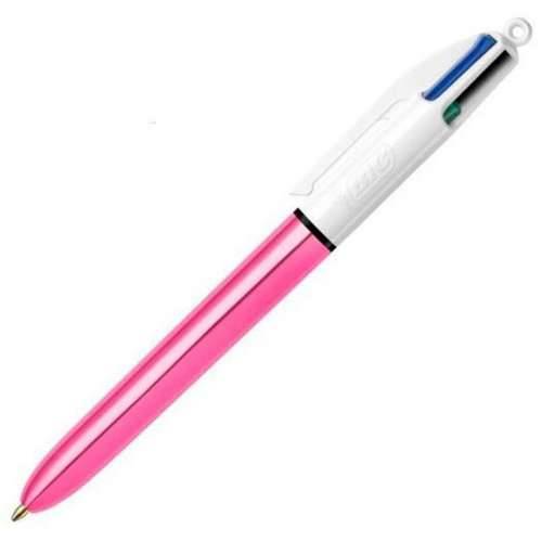 Kemijska Olovka Bic Shine Silver Bijela Roza (12 Dijelovi) Cijena