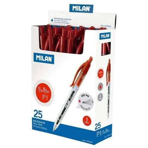 Kemijska Olovka Milan P1 Crvena 1 mm (25 Dijelovi) Cijena