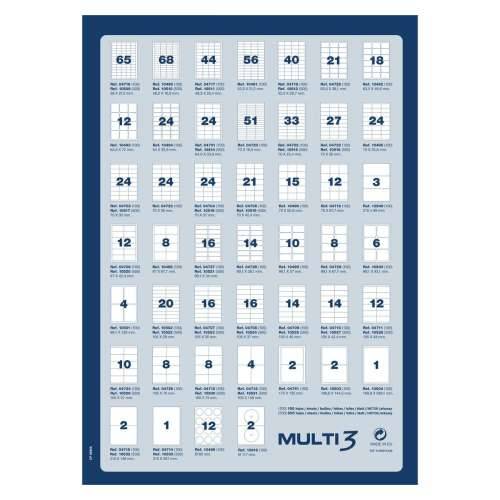 Etikete MULTI 3 105 X 40 mm Bijela 100 Listovi Cijena