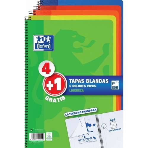 Set bilježnica Oxford Pisana Din A4 80 Listovi 21,5 x 31,5 cm 5 Dijelovi Cijena