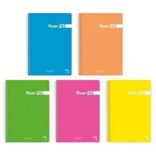 bilježnica Pacsa FluorPAC Pisana Din A4 80 Listovi 21,5 x 31,5 cm 5 Dijelovi Cijena