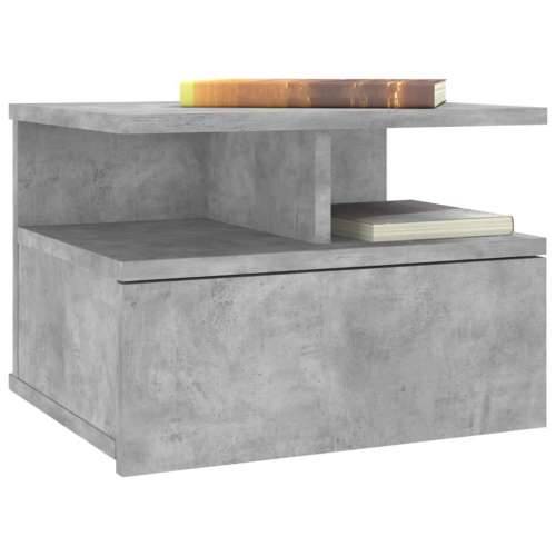 Viseći noćni ormarić siva boja betona 40x31x27 cm od iverice Cijena