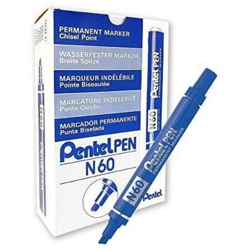 Trajni marker Pentel N60 Plava 12 Dijelovi Cijena