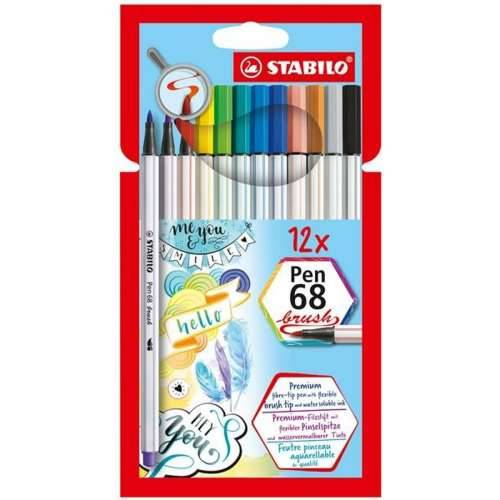 Set Flomastera Stabilo Pen 68 Brush 12 Dijelovi Pisana Cijena