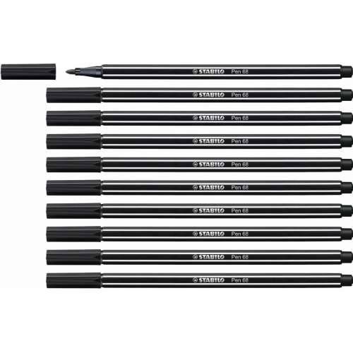 Flomaster Stabilo Pen 68 Crna (10 Dijelovi) Cijena