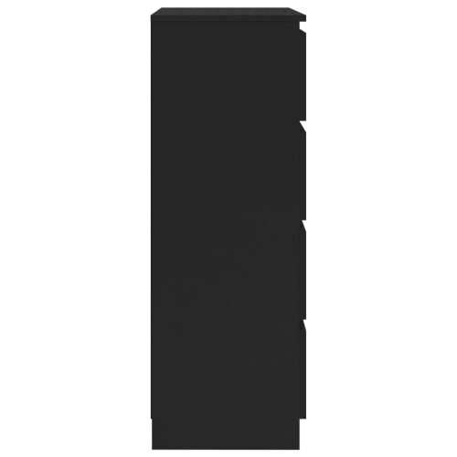 Komoda crna 60 x 35 x 98,5 cm od konstruiranog drva Cijena