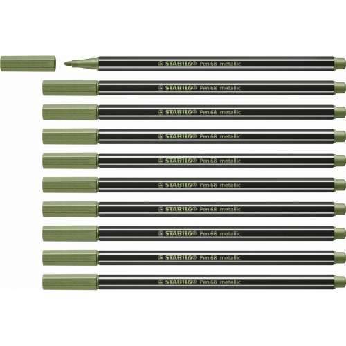 Flomaster Stabilo Pen 68 metallic Leaf Zelena (10 Dijelovi) Cijena