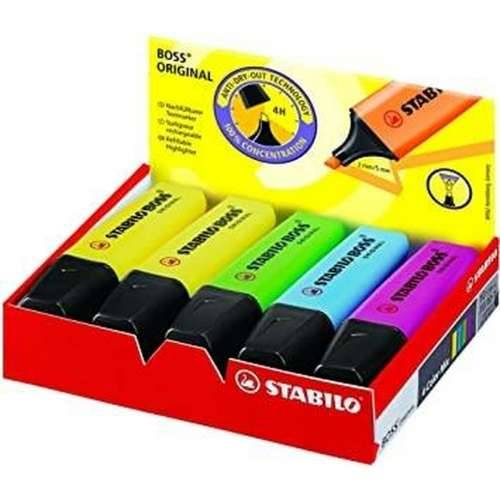 Set Fluorescentnih Markera Stabilo Boss Original 10 Dijelovi Pisana Cijena