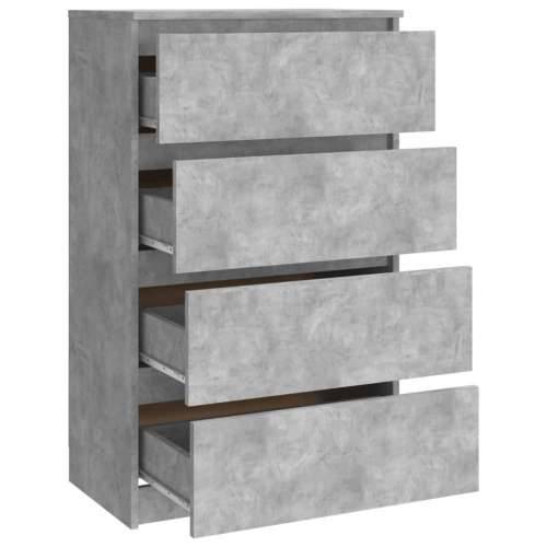 Komoda siva boja betona 60 x 35 x 98,5 cm od konstruiranog drva Cijena