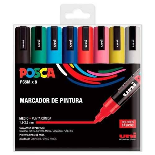 Set Flomastera Uni-Ball POSCA Basic PC-5M Pisana 8 Dijelovi (8 kom.) Cijena