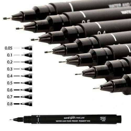 Trajni marker Uni-Ball PIN03-200(S) Crna 12 Dijelovi Cijena