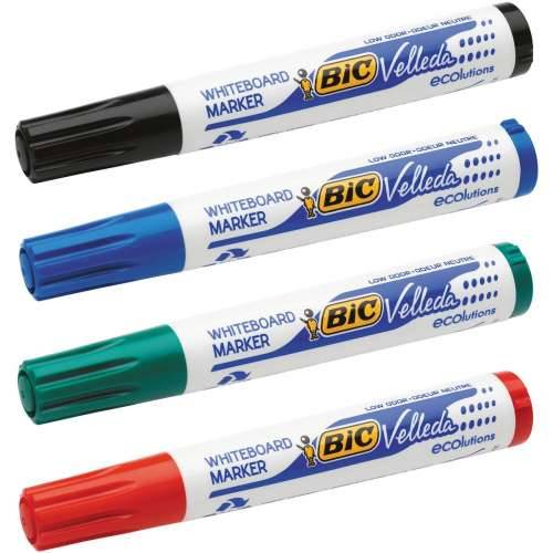 Marker za ploču Bic Velleda 4 kom. Bijela (5 Dijelovi) (4 kom.) Cijena