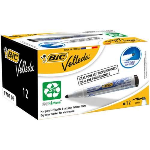 Markeri s tekućom kredom Bic Velleda Ecolutions 1701 Crna (12 Dijelovi) Cijena