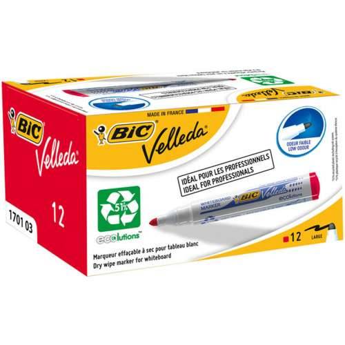 Markeri s tekućom kredom Bic Velleda Ecolutions 1701 Crvena (12 Dijelovi) Cijena