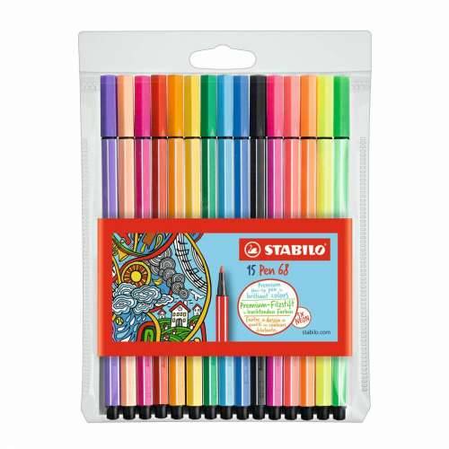 Set Flomastera Stabilo Pen 68 Standard + Neon 15 Dijelovi Pisana Cijena