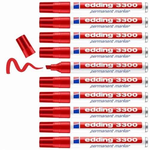 Trajni marker Edding 3300 Crvena (10 kom.) Cijena