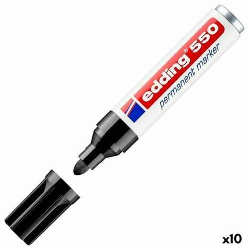 Trajni marker Edding 550 Crna (10 kom.) Cijena