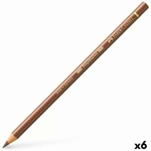 Bojice Faber-Castell Polychromos Smeđa 6 Dijelovi Cijena