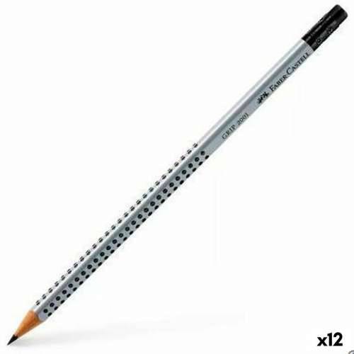 Olovka s Gumicom za Brisanje Faber-Castell Grip 2001 Ekološki Siva B (12 kom.) Cijena