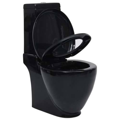Keramička okrugla toaletna školjka s donjim protokom vode crna Cijena