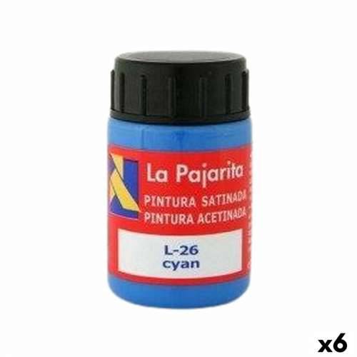Tempera La Pajarita Cyan L-26 6 Dijelovi Školski saten Plava Cijena