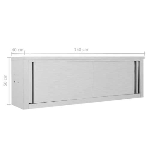 Kuhinjski zidni ormarić s kliznim vratima 150x40x50 cm čelični Cijena