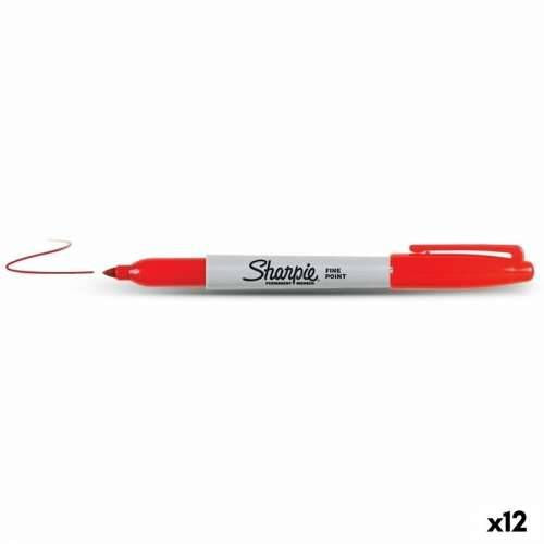 Trajni marker Sharpie Fine Point Crvena (12 kom.) Cijena