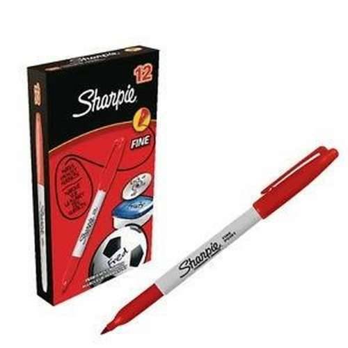 Trajni marker Sharpie Fine Point Crvena (12 kom.) Cijena