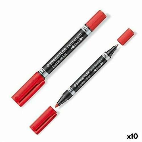 Trajni marker Staedtler Lumocolor 348 Dvostruki Crvena (10 kom.) Cijena