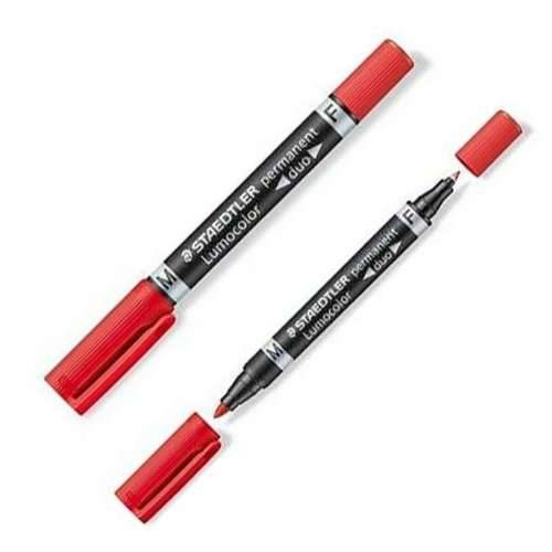 Trajni marker Staedtler Lumocolor 348 Dvostruki Crvena (10 kom.) Cijena