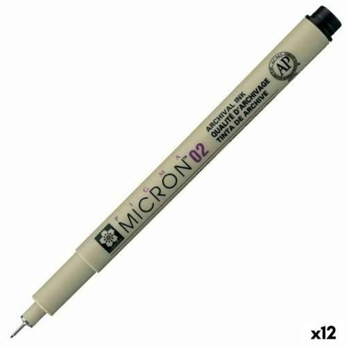 Flomaster Talens Sakura Pigma Micron 02 Crna (12 kom.) Cijena