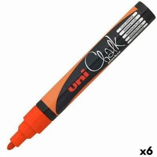 Markeri s tekućom kredom Uni-Ball PWE-5M Fluor Oranžna (6 kom.) Cijena