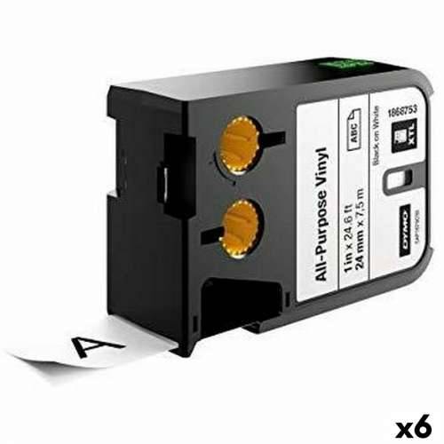Vrpca za termalni prijenos Dymo Bijela Crna 24 x 7,5 mm Vinil (6 kom.) Cijena