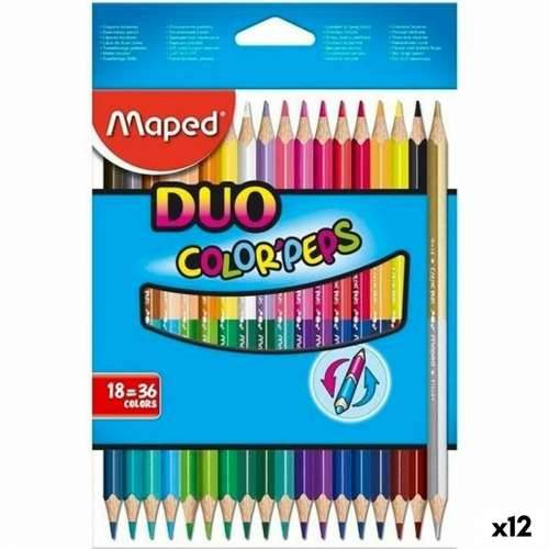 Bojice Maped Duo Color’ Peps  Pisana 18 Dijelovi Dvostruki vrh (12 kom.) Cijena