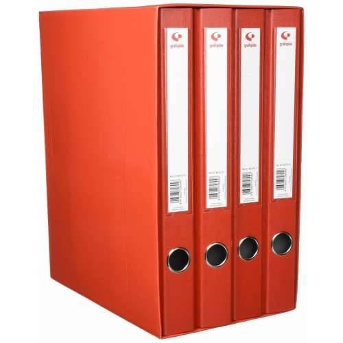 Modularni ormar za arhiviranje Grafoplas Registrator s prstenovima x 4 Crvena A4 Cijena
