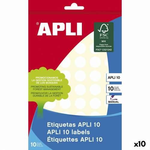 Samoljepljive naljepnice Apli Bijela 10 Listovi Ø 1,3 cm (10 kom.) Cijena