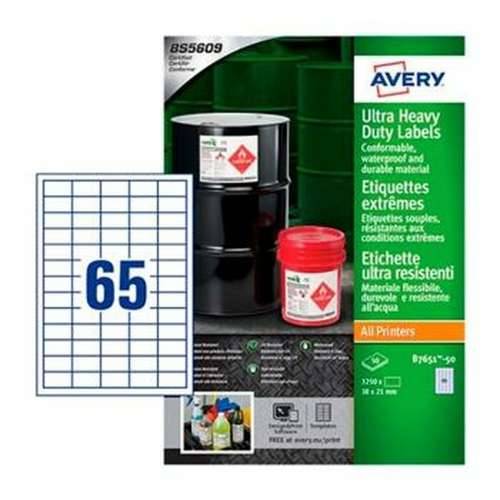 Etikete Avery Bijela Papir 50 Listovi 38 x 21,2 mm Cijena