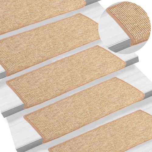 Ljepljivi tepisi za stepenice 15kom svjetlosmeđi 65x21x4cm - Svjetlosmeđa 15 Cijena