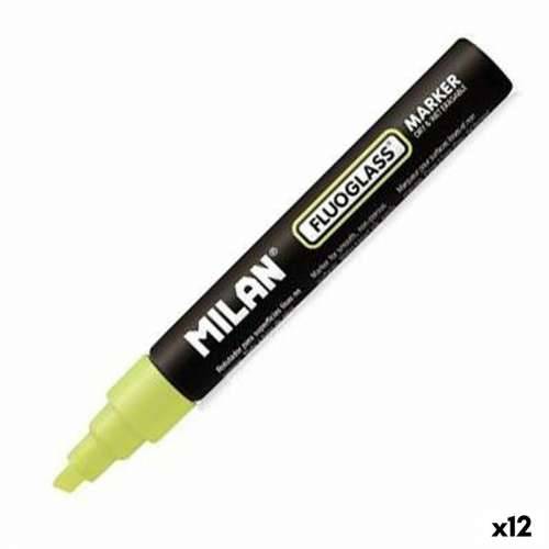 Flomaster Milan Fluoglass Rumena (12 kom.) Izbrisivo Cijena