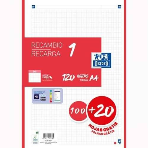 Rešetkasti listovi Oxford Classic Crvena A4 120 Listovi Zamjena (13 kom.) Cijena