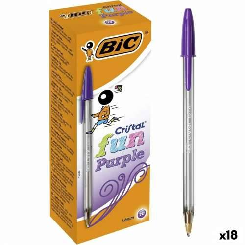 Set Kemijskih Olovaka Bic Cristal Fun Ljubičasti 1,6 mm (18 kom.) Cijena