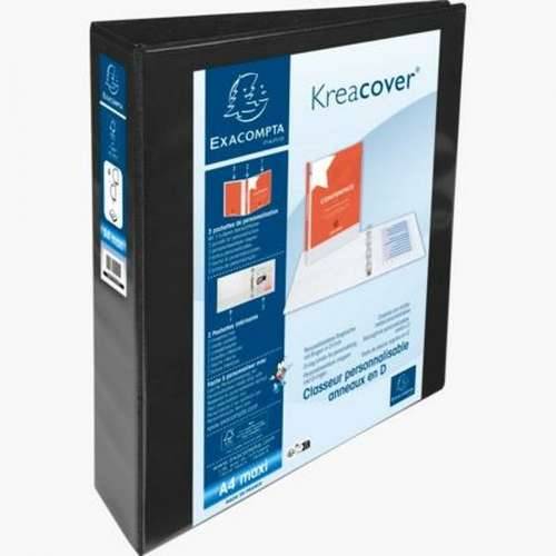 Registrator s prstenovima Exacompta Kreacover Crna A4+ prilagodljivo (10 kom.) Cijena