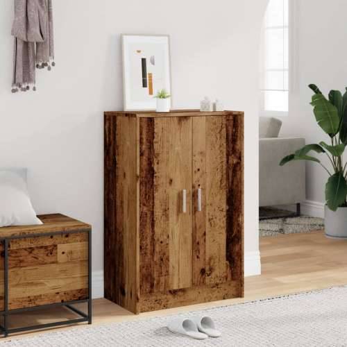 Ormarić za cipele boja staro drvo 60x35x92 cm konstruirano drvo - Staro drvo 60 x 35 x 92 cm 1 shoe cabinet with door Cijena
