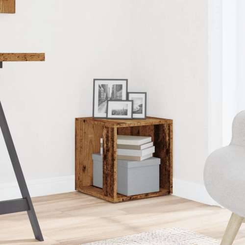 Bočni stolić boja starog drva 33 x 33 x 34 cm konstruirano drvo - Staro drvo 33 x 33 x 34.5 cm 1 Cijena