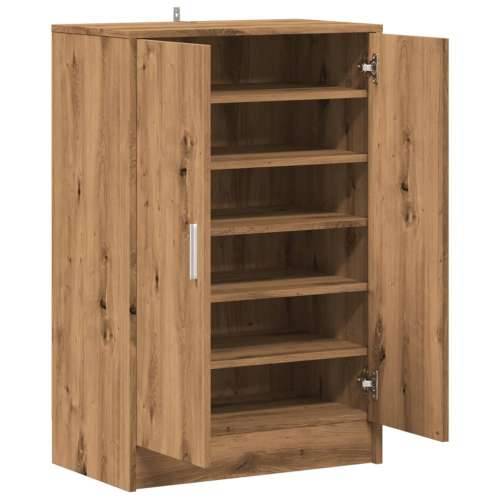 Ormarić za cipele boja hrasta 60x35x92 cm konstruirano drvo - hrast artisan 60 x 35 x 92 cm 1 shoe cabinet with door Cijena