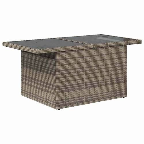 Vrtna garnitura - 7-dijelni set vrtnih sofa sivi od poliratana - Siva 1 Cijena