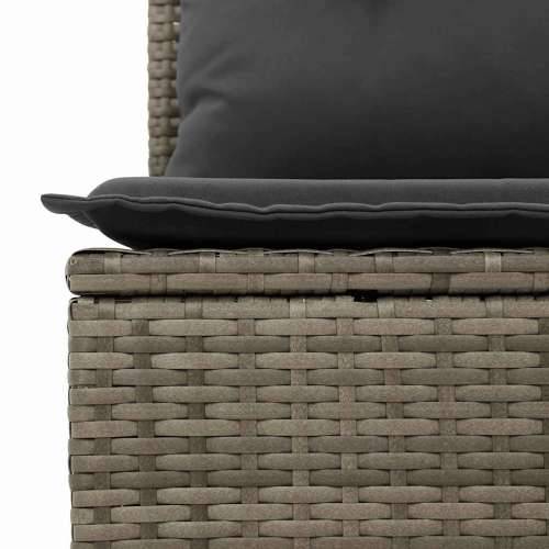 Vrtna garnitura - 7-dijelni set vrtnih sofa sivi od poliratana - Siva 1 Cijena