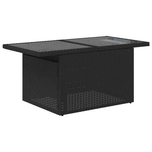 Vrtna garnitura - 6-dijelni set vrtnih sofa s jastucima crni od poliratana - Crna 1 Cijena