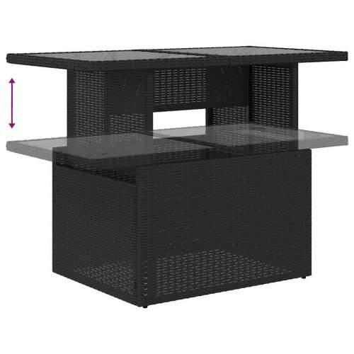 Vrtna garnitura - 6-dijelni set vrtnih sofa s jastucima crni od poliratana - Crna 1 Cijena